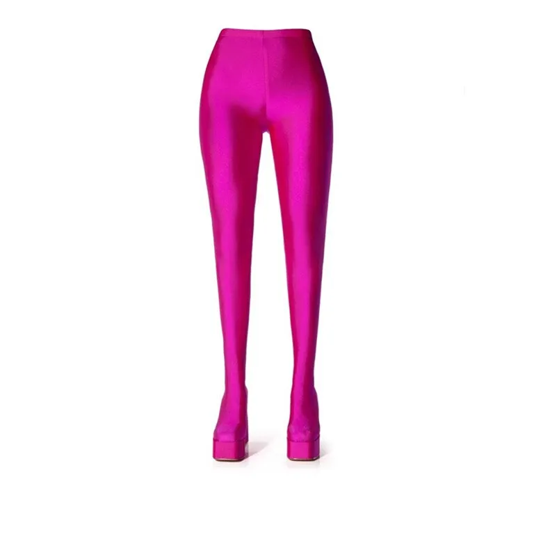 2023 European and American Fashion Show Boots Women&#39;s Four Seasons Thick High Heels Thick Sole Over Knee Sleeve Trouser Boots