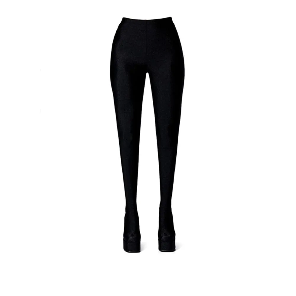2023 European and American Fashion Show Boots Women&#39;s Four Seasons Thick High Heels Thick Sole Over Knee Sleeve Trouser Boots