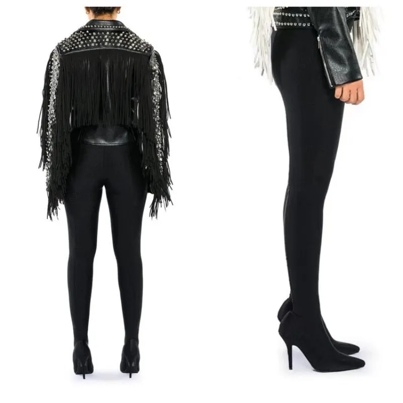 2023 European and American Fashion Show Boots Women&#39;s Four Seasons Thick High Heels Thick Sole Over Knee Sleeve Trouser Boots