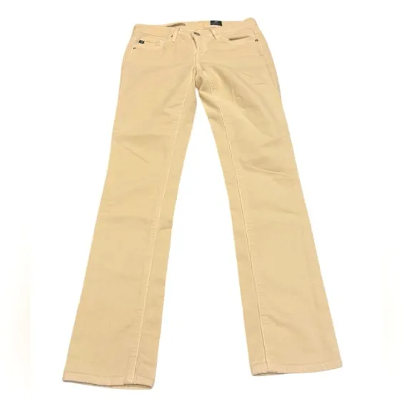 AG Adriano Goldschmied Stevie Jeans Womens Beige Slim Straight 24P