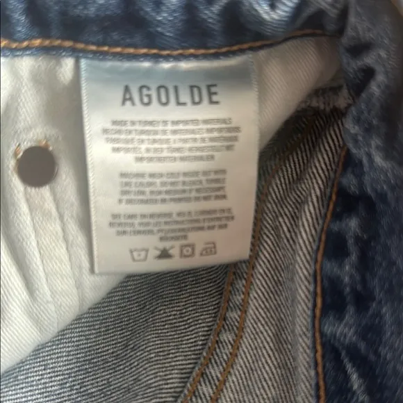 AGOLDE Blue Denim Mini Skirt size 25