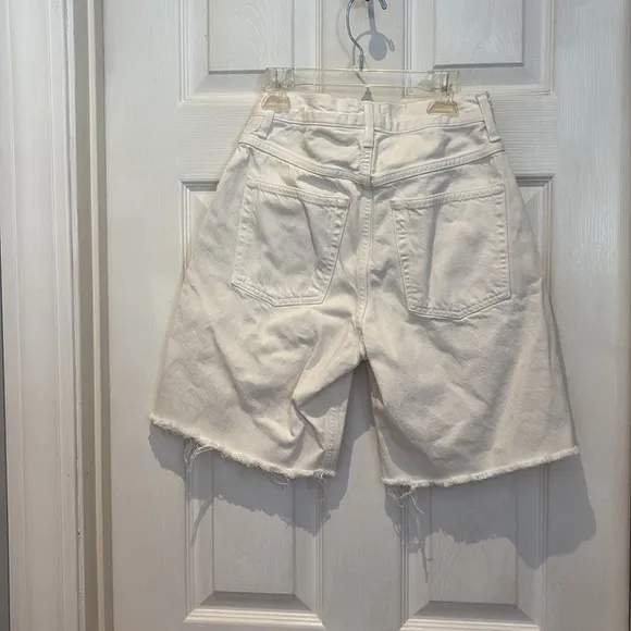 AGOLDE Women's White Denim Shorts SZ 25
