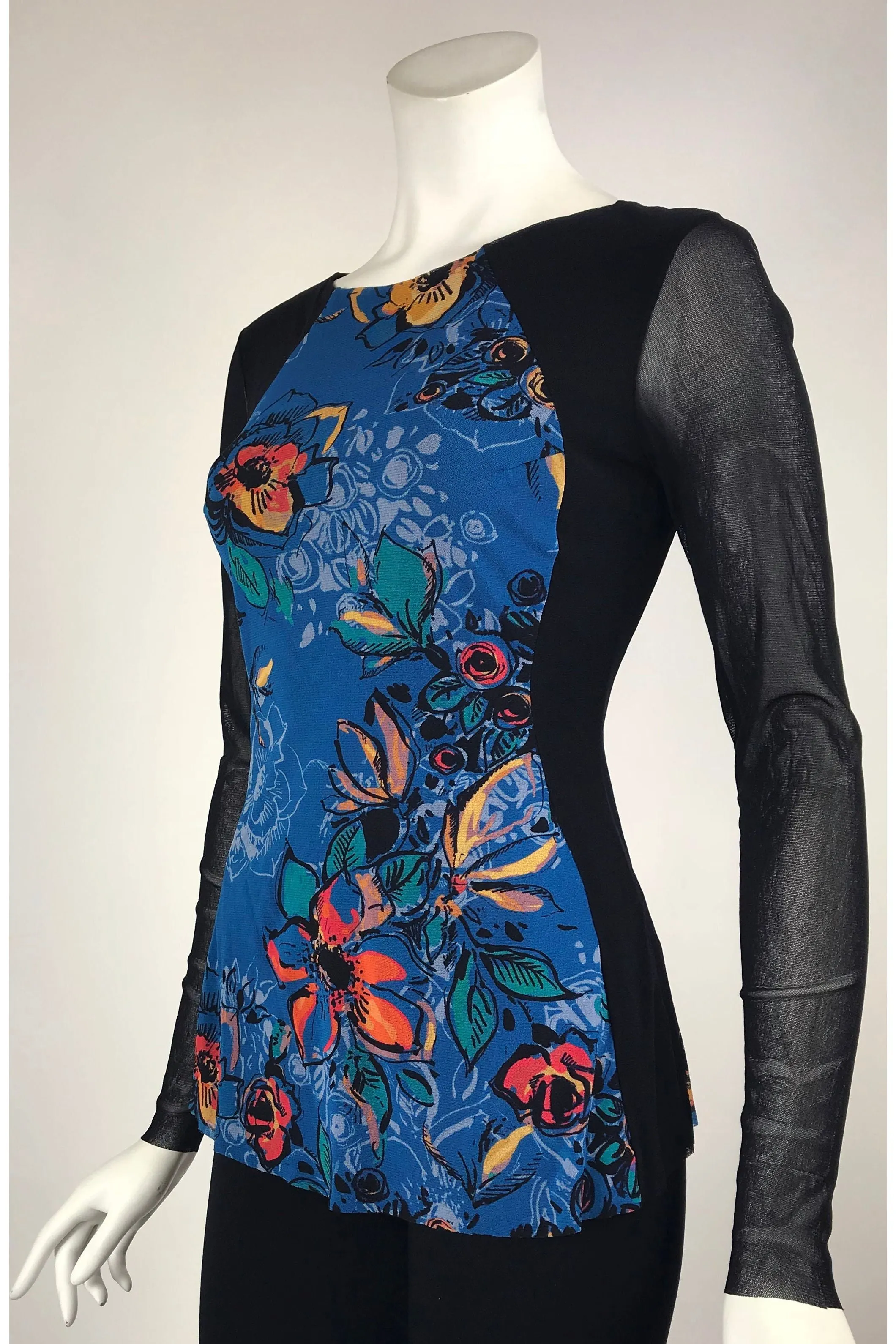 AKILA Long Sleeve Floral Print Top