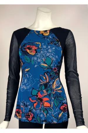 AKILA Long Sleeve Floral Print Top