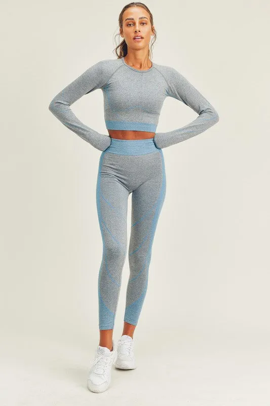 ALESSANDRA WORKOUT SET (GRAY/BLUE)