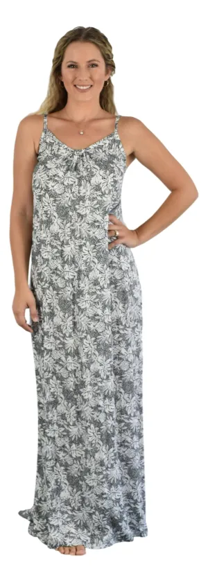 Aloha Royale - Bali Dress Long - Tropicana - Black & White