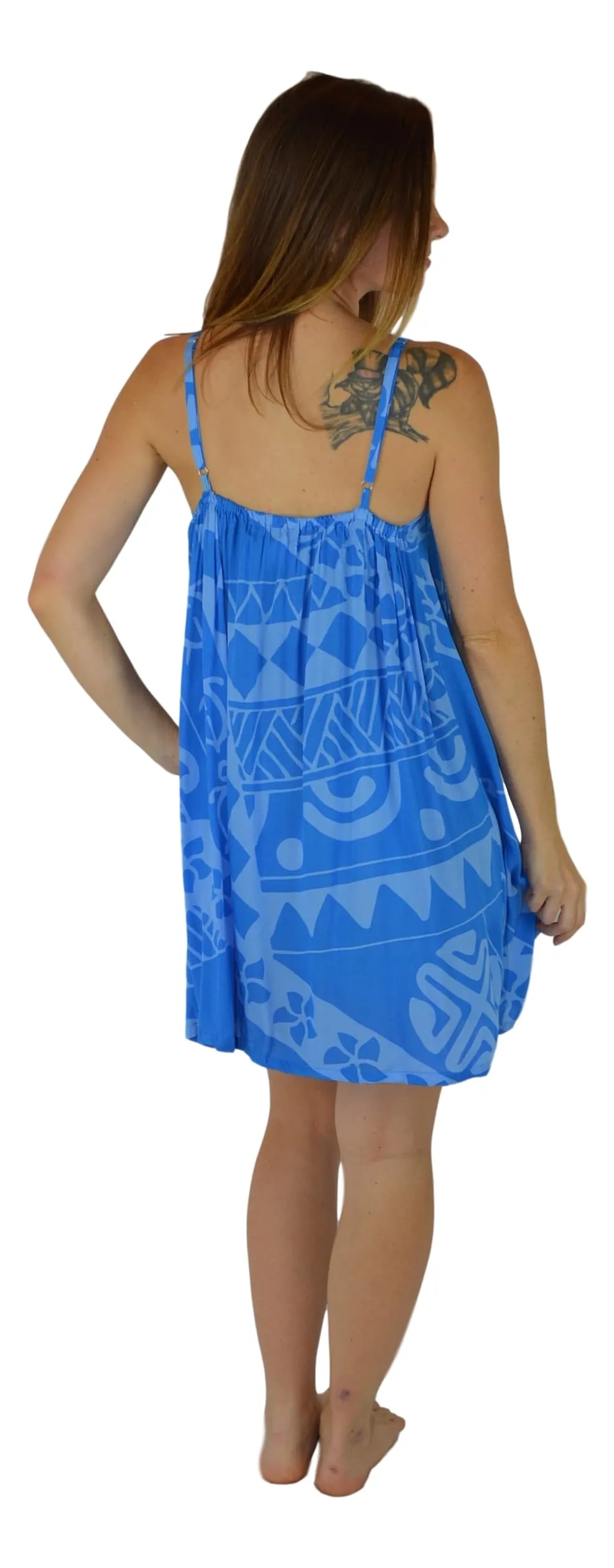 Aloha Royale - Bali Dress - Short - Holoholo - Blue and Lt Blue