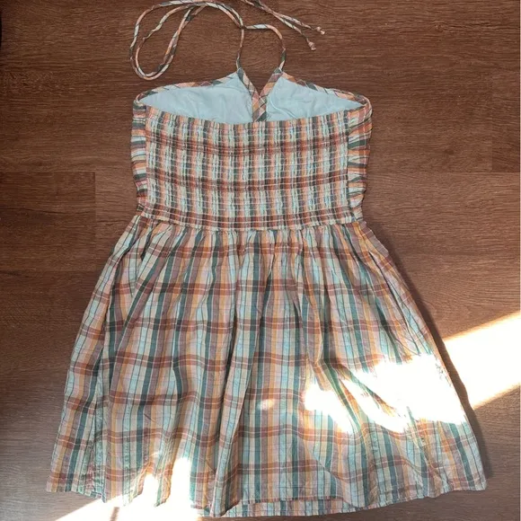 American Eagle Plaid Halter Mini Dress NWT Size Small