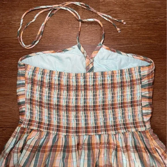 American Eagle Plaid Halter Mini Dress NWT Size Small
