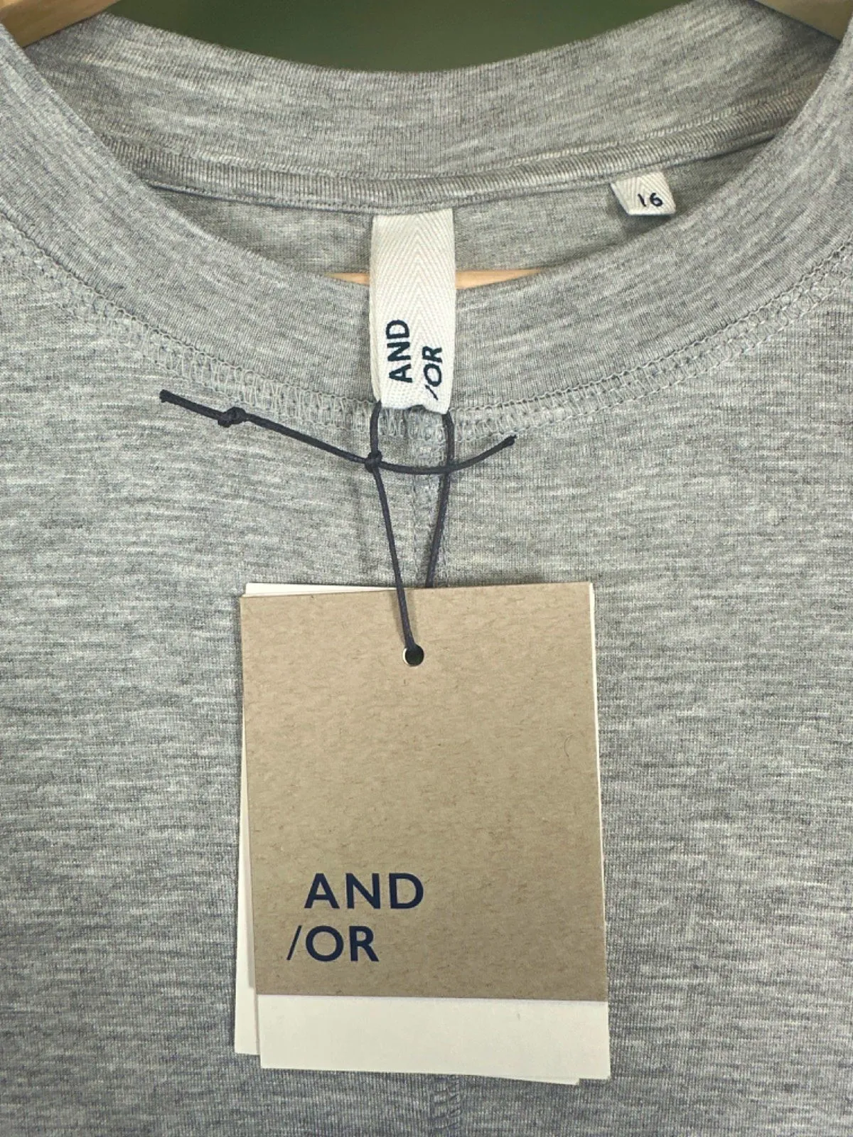 AND/OR Grey Orla Long Sleeve Top UK 16