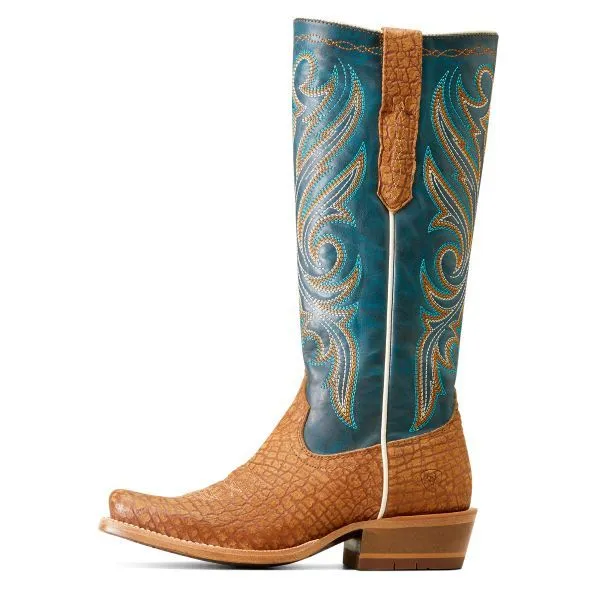 Ariat Tan Suede Futurity Starlight 14 inch StretchFit Cutter Toe Women's Western Boots 10047045