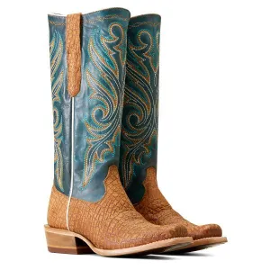 Ariat Tan Suede Futurity Starlight 14 inch StretchFit Cutter Toe Women's Western Boots 10047045