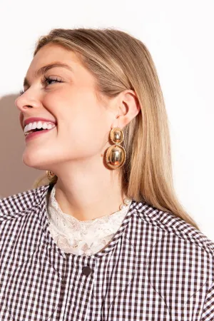 Ava Button Earrings