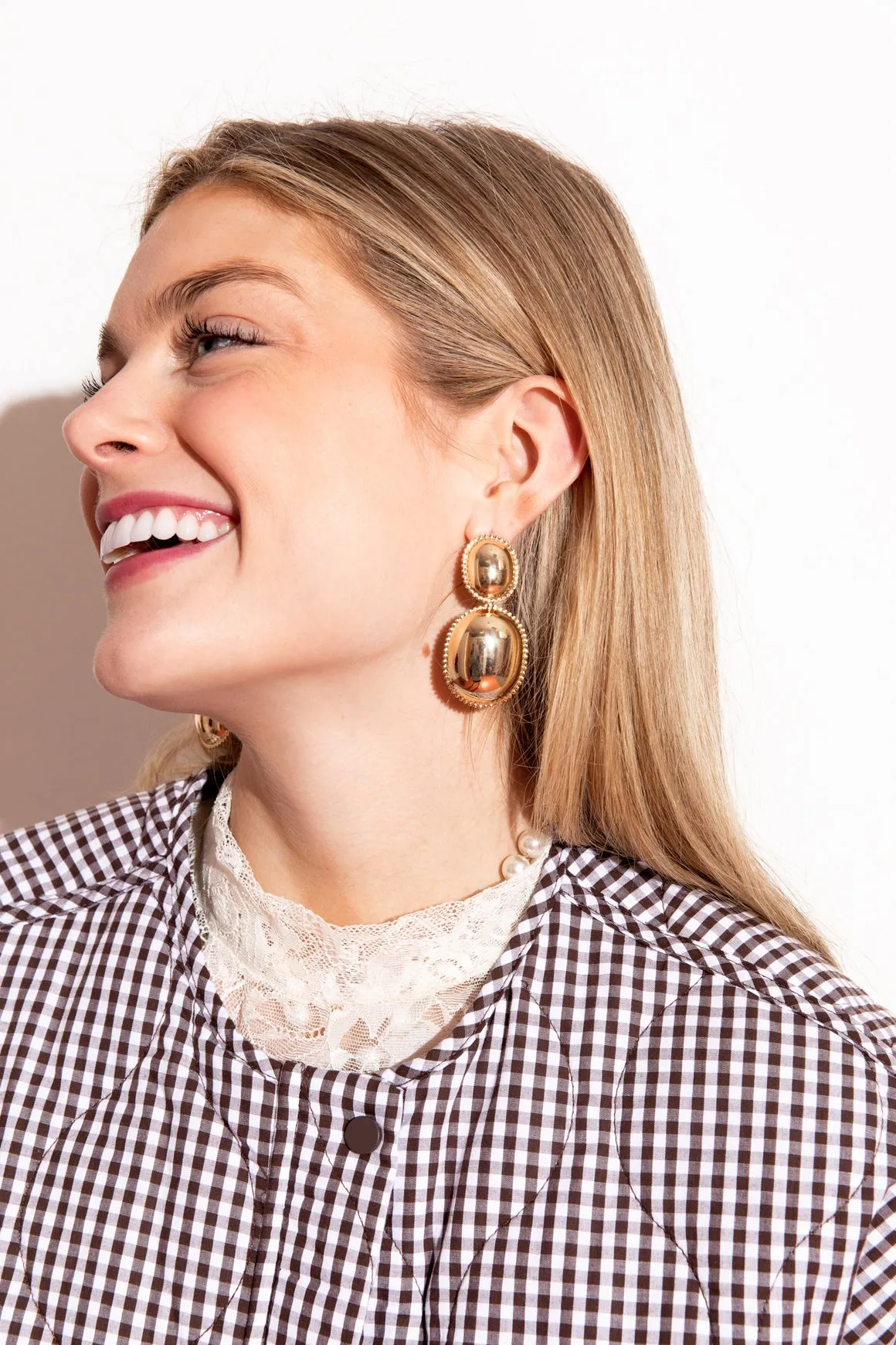 Ava Button Earrings