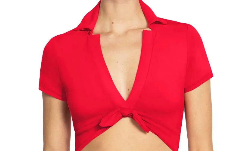 Ava T-Shirt With Collar-Ava High Waist Bikini ::RET