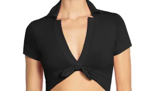 Ava T-Shirt With Collar-Ava High Waist Bikini ::RET