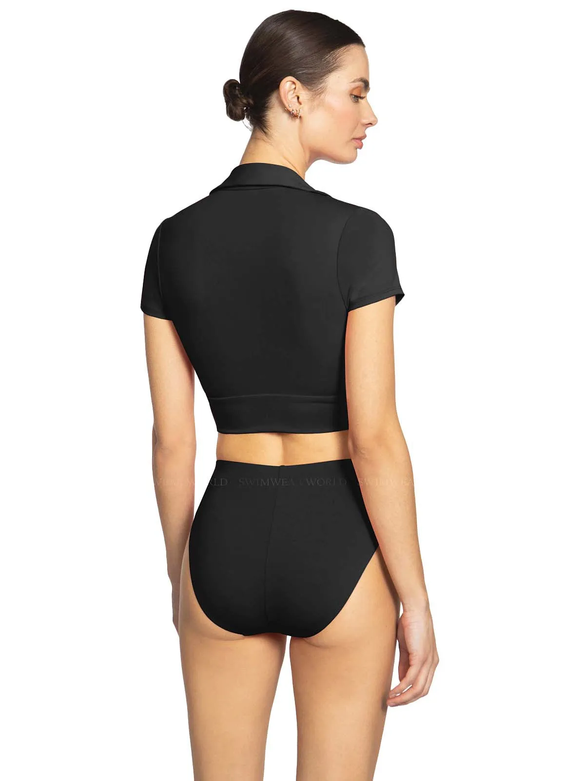 Ava T-Shirt With Collar-Ava High Waist Bikini ::RET