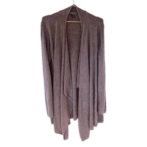 Barefoot Dreams Bamboo Chic Light Brown Taupe Waterfall Asymmetric Cardigan