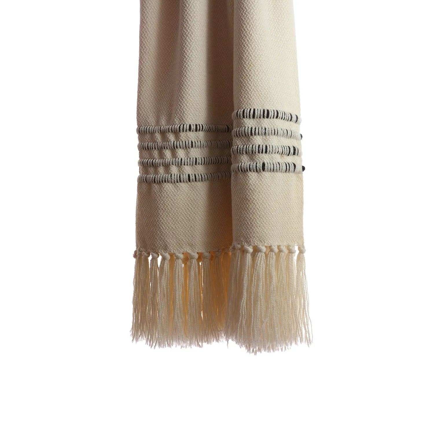 Black Striped Decorative Throw Blanket