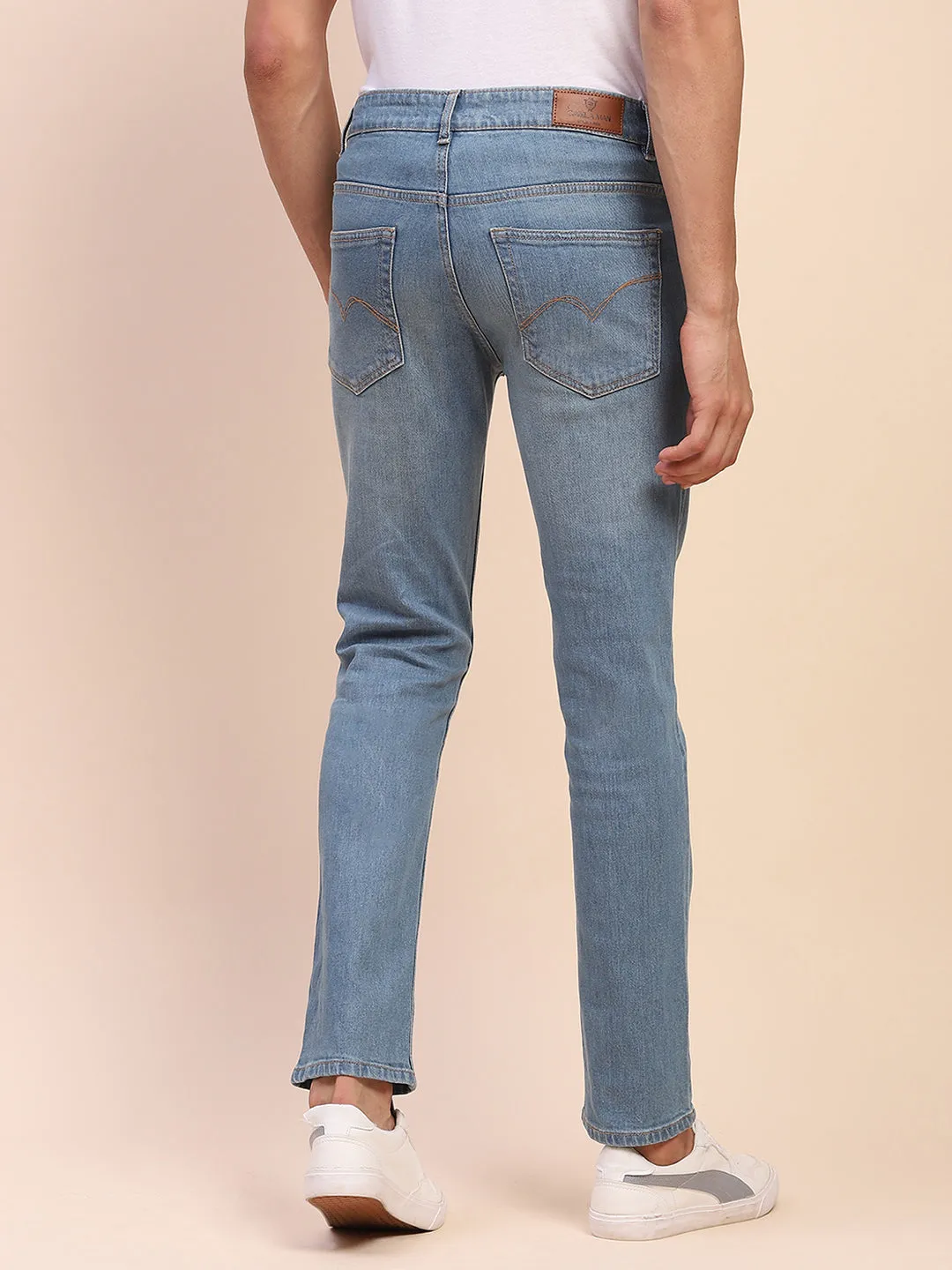 Camla Barcelona Light Wash Whiskered Cotton Denim Blue Denim