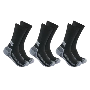 Carhartt Cotton Blend Crew Sock 3 Pack - SC6203M Black