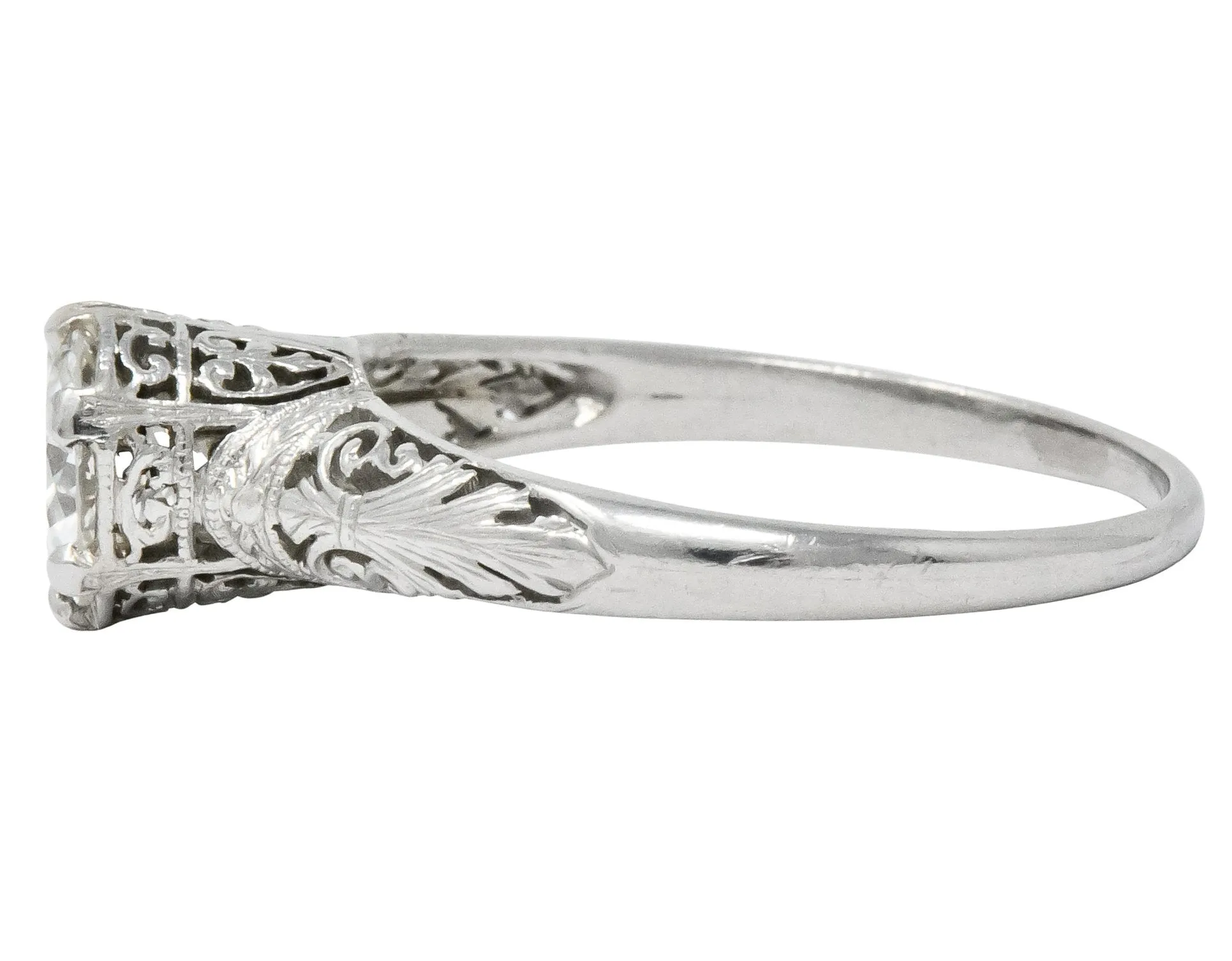 Carter, Gough & Co. Edwardian 0.89 CTW Diamond Platinum Engagement Ring