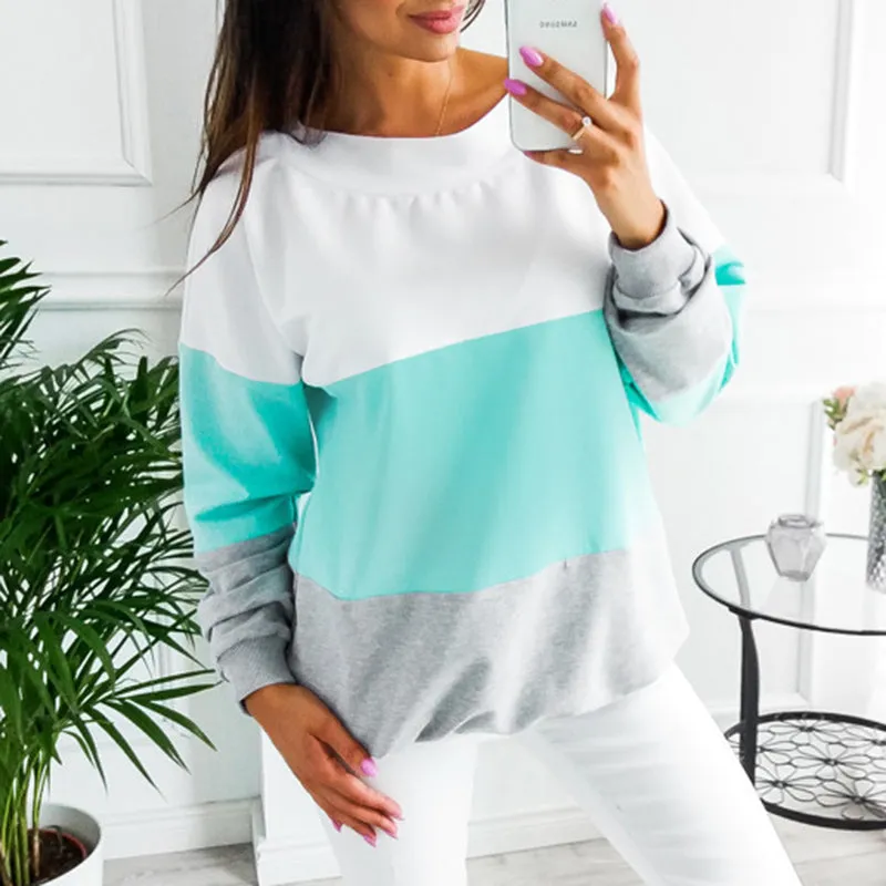 Casual Stitching Sweater Top