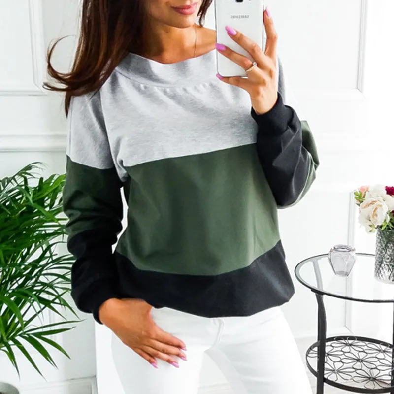 Casual Stitching Sweater Top