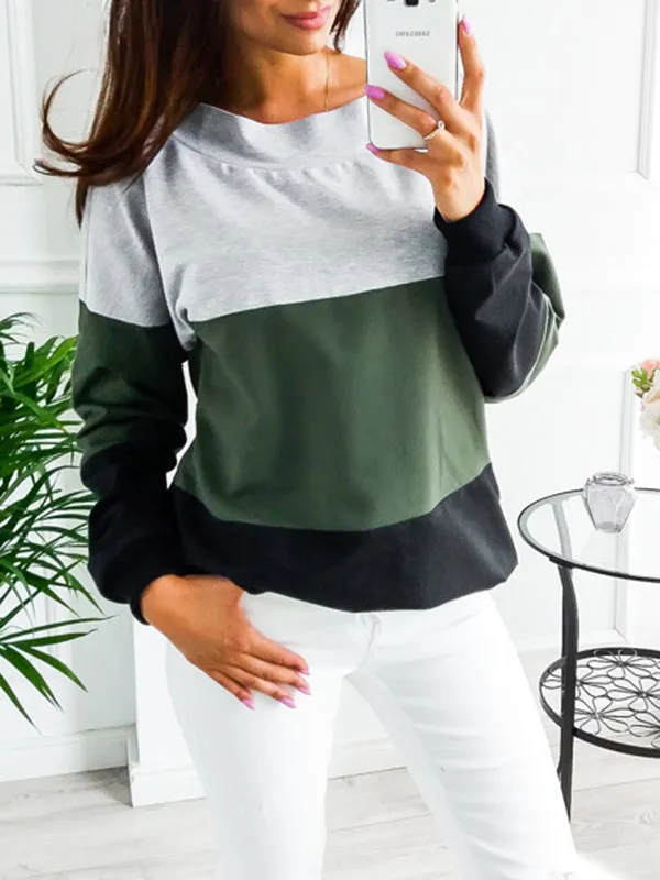Casual Stitching Sweater Top