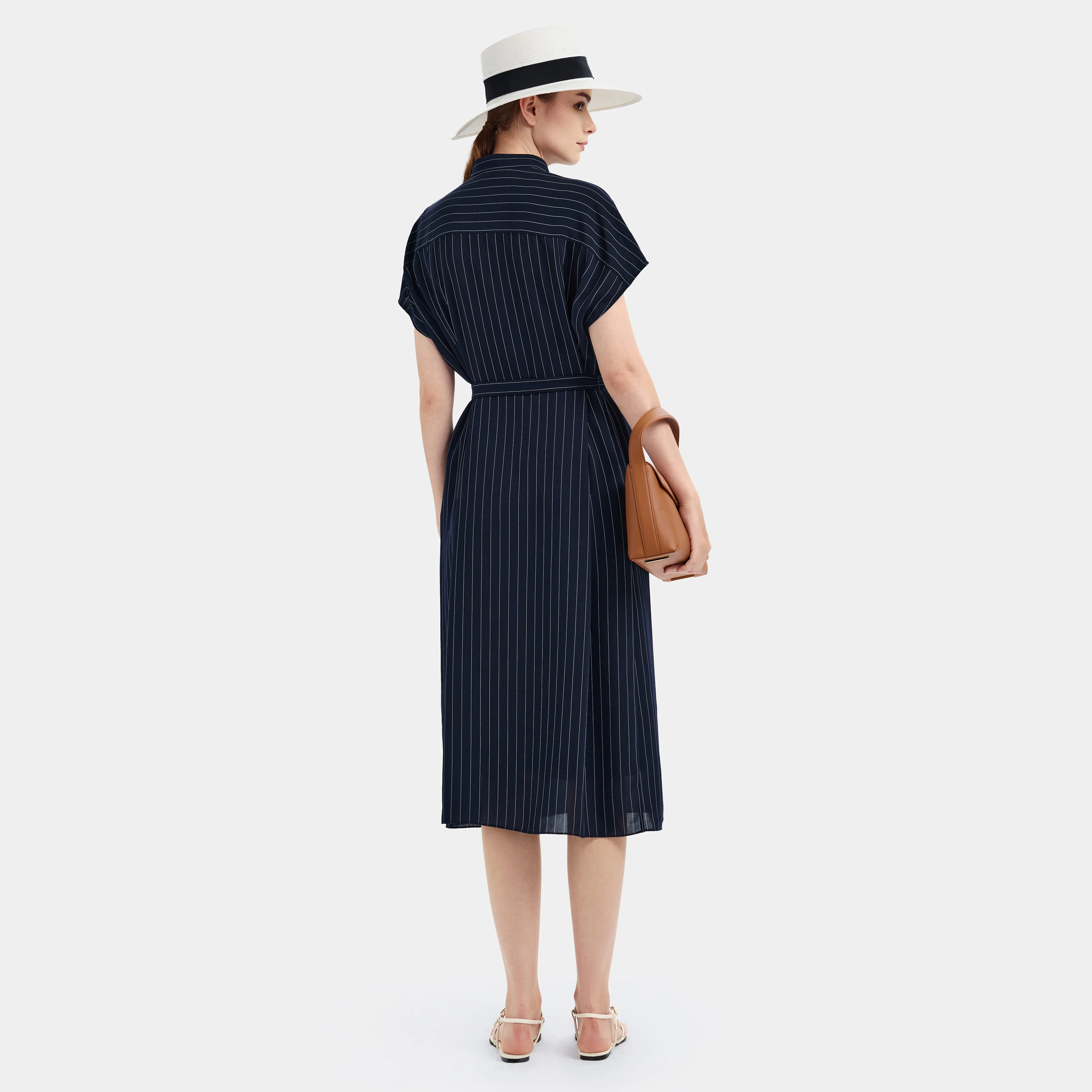CHIC NAVY STRIPE SHIRT DRESS, EFFORTLESSLY STYLISH FOR EVERY OCCASION