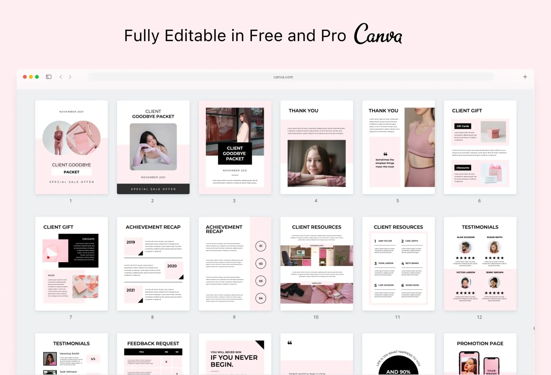 Chic Service Providers Canva Bundle