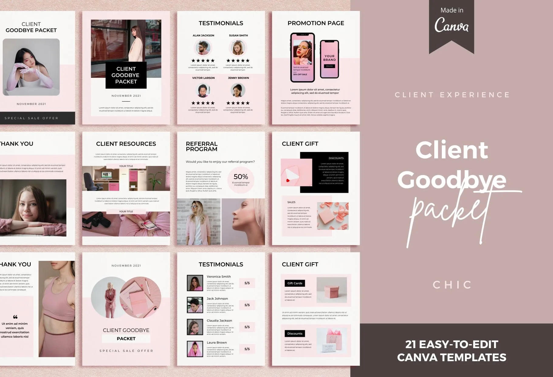 Chic Service Providers Canva Bundle
