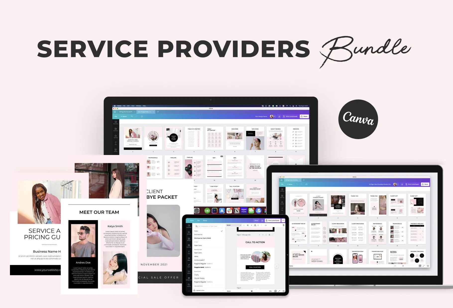 Chic Service Providers Canva Bundle