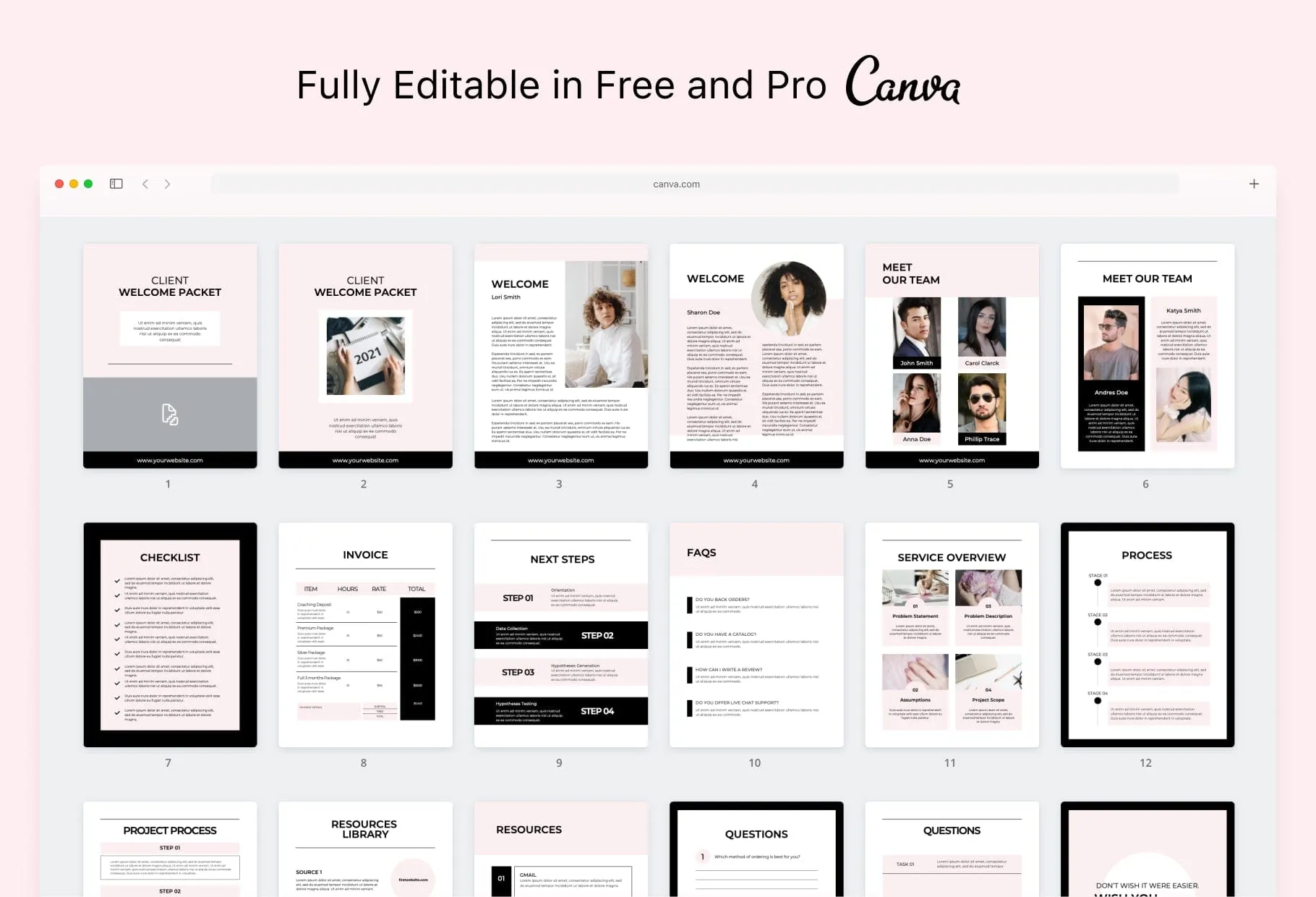 Chic Service Providers Canva Bundle