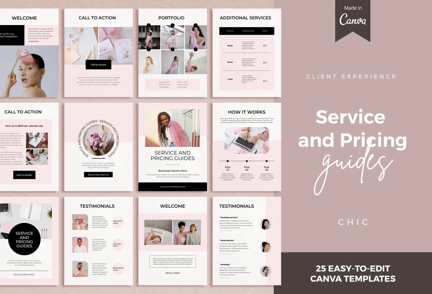 Chic Service Providers Canva Bundle