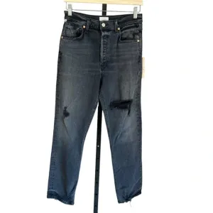 Citizens of Humanity Jolene High Rise Straight Leg Jeans Hush Hush 27 NWT Grunge