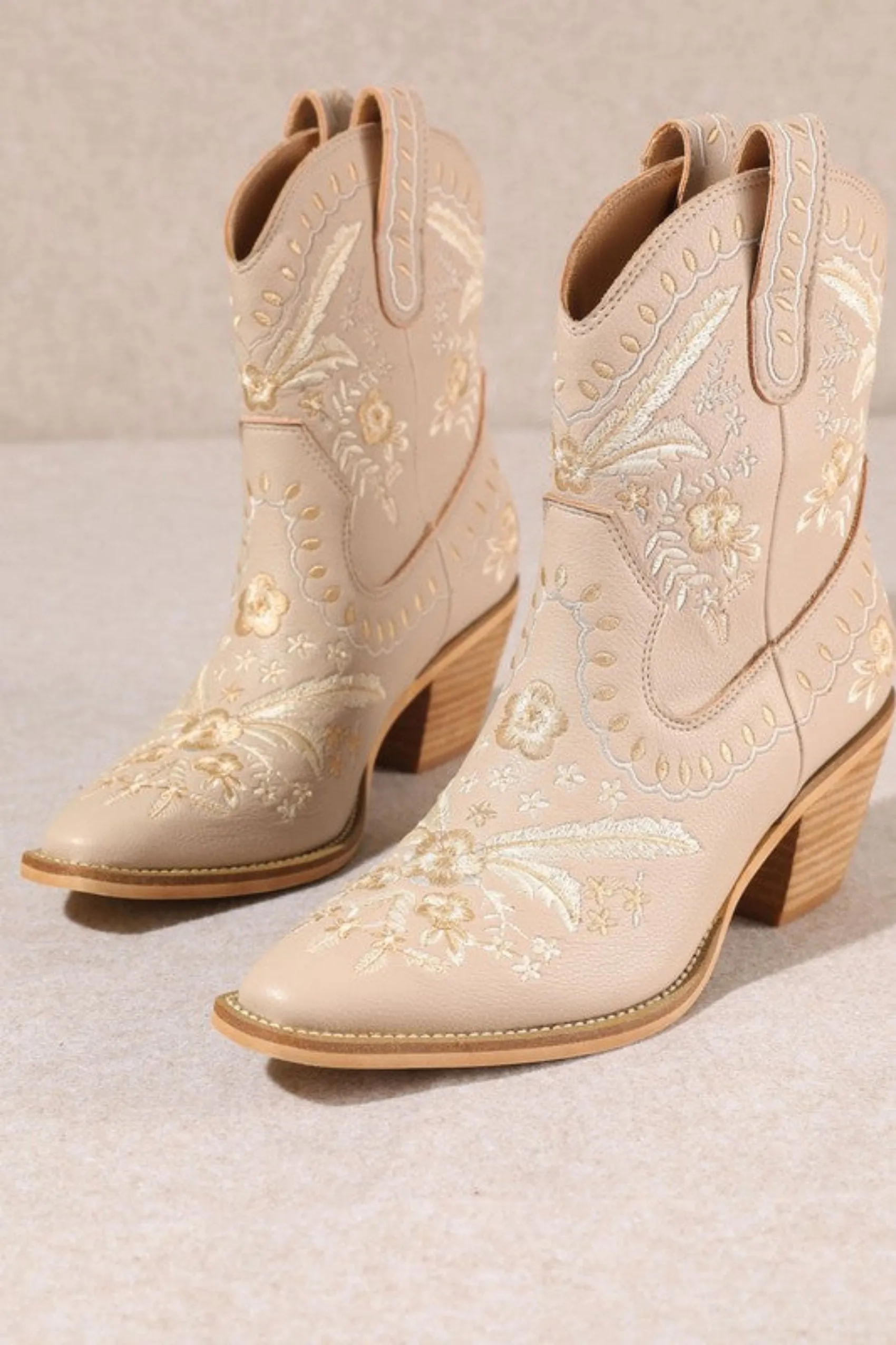 Corral Embroidered Western Cowboy Booties - Slate Blue