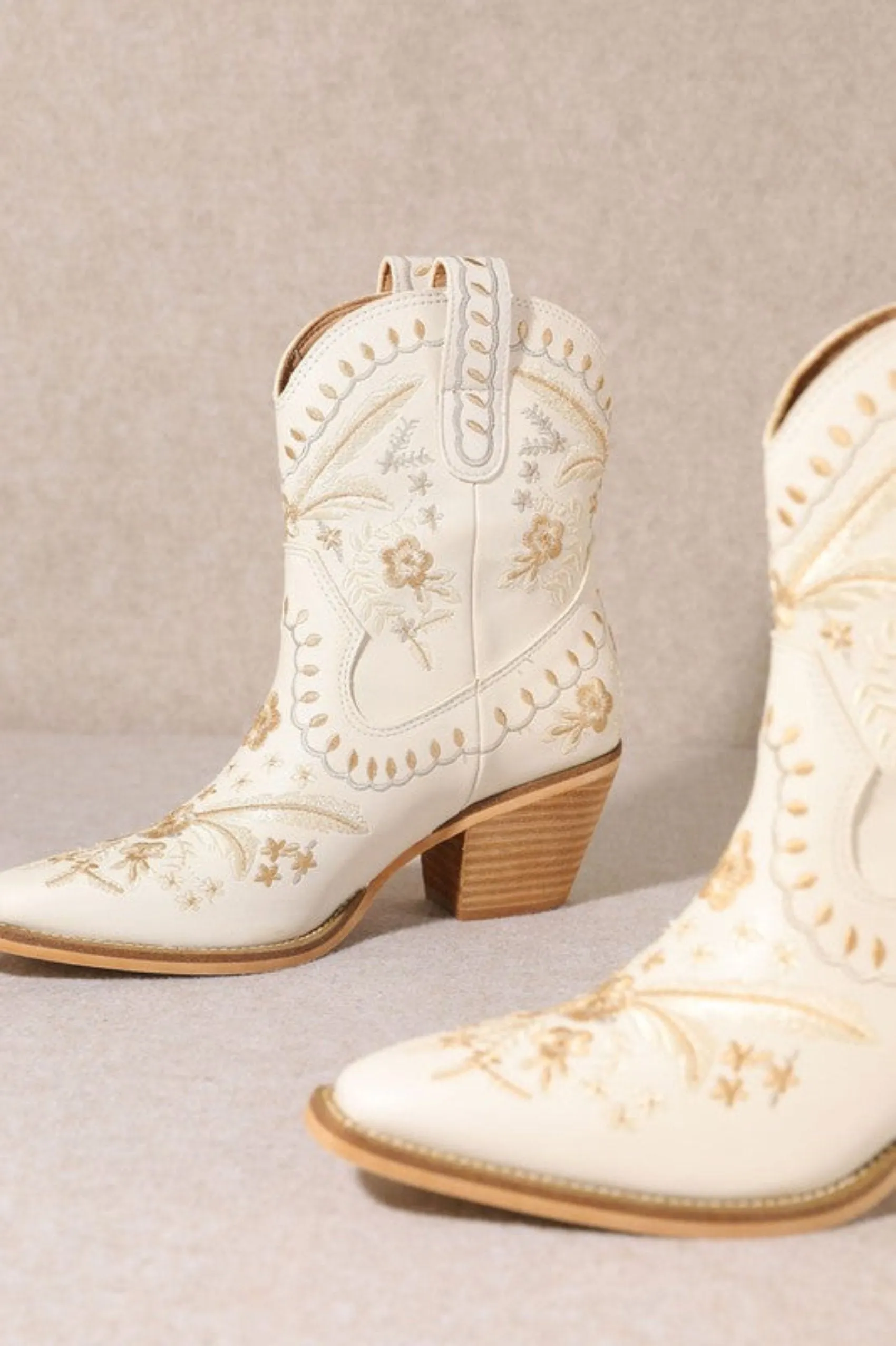 Corral Embroidered Western Cowboy Booties - Slate Blue