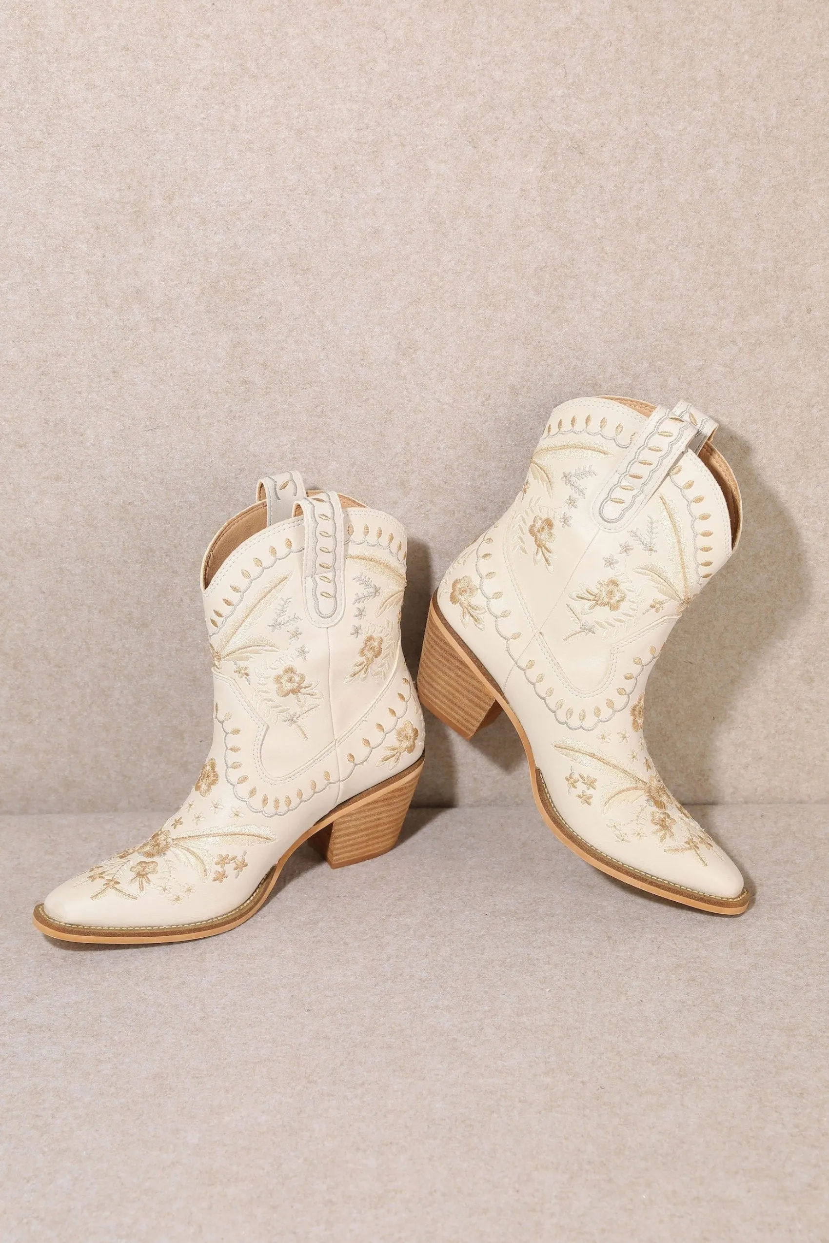 Corral Embroidered Western Cowboy Booties - Slate Blue