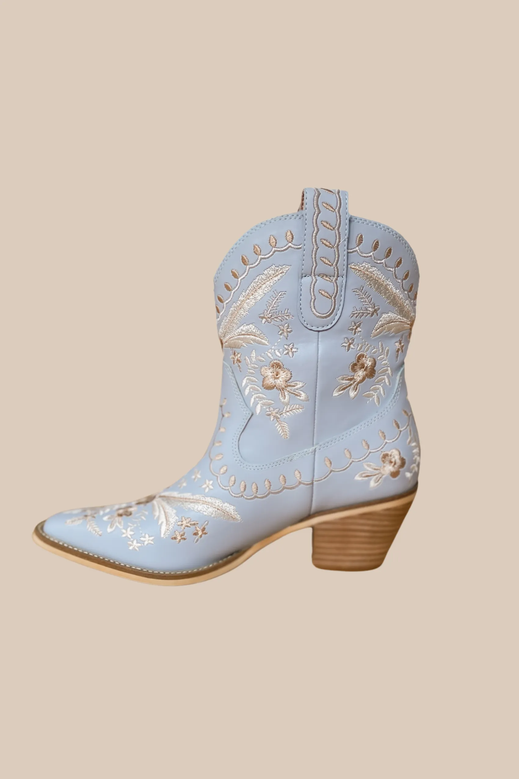 Corral Embroidered Western Cowboy Booties - Slate Blue