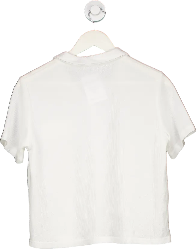 Dazy White Short Sleeve Polo Shirt