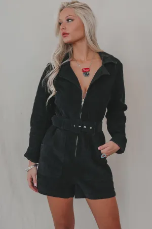 DEAL Calling From Colder Weather Corduroy Belted Rompers