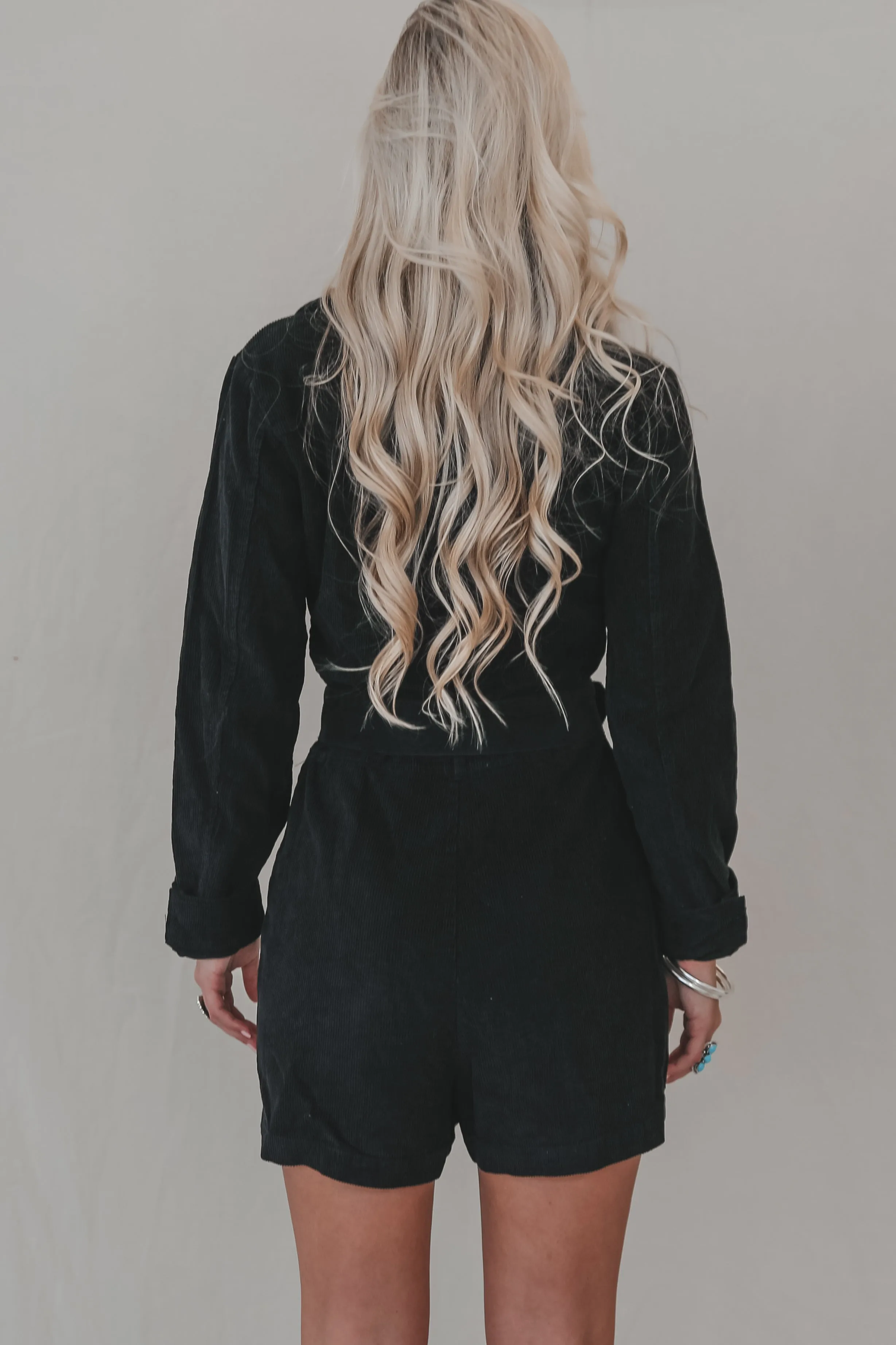 DEAL Calling From Colder Weather Corduroy Belted Rompers
