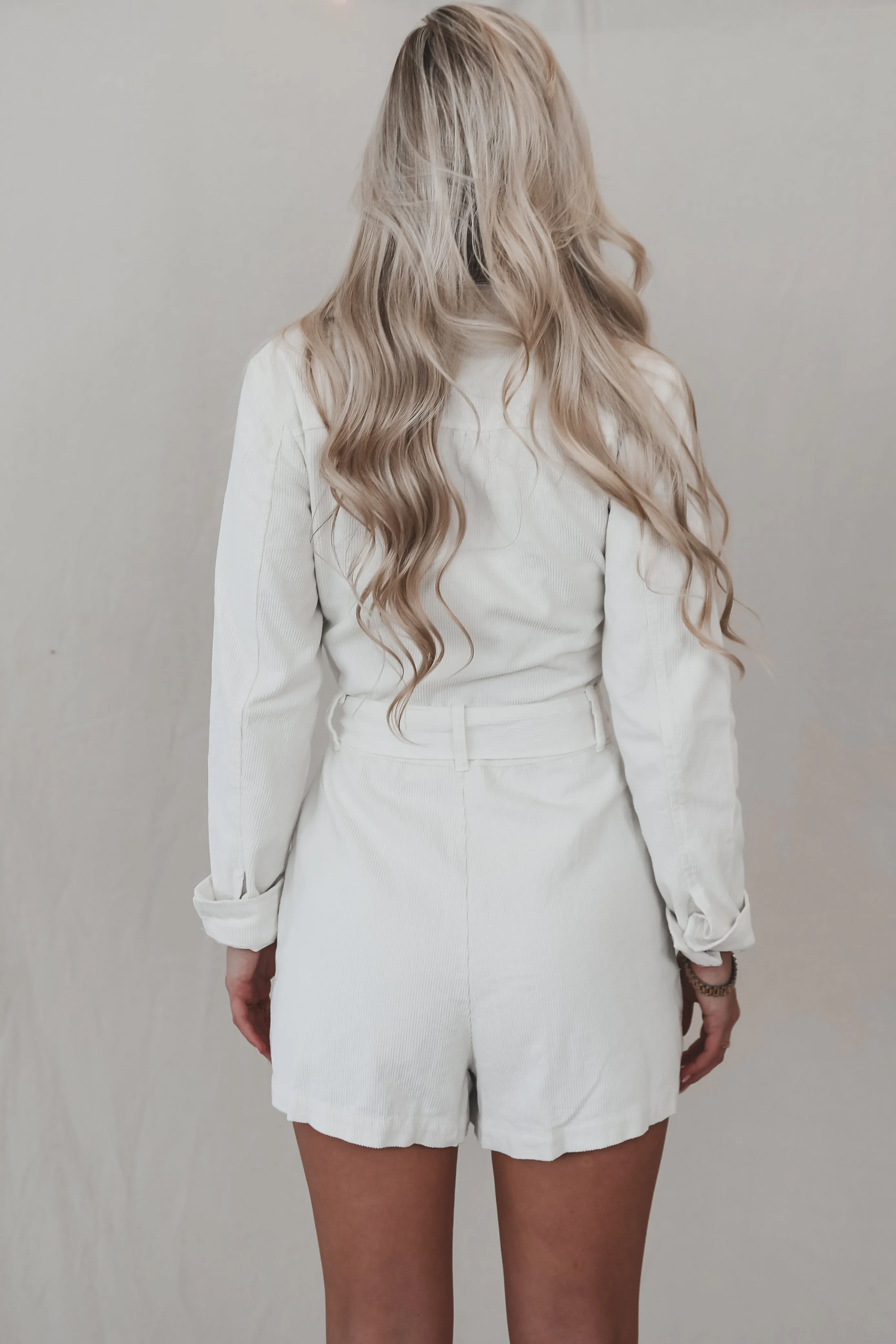 DEAL Calling From Colder Weather Corduroy Belted Rompers