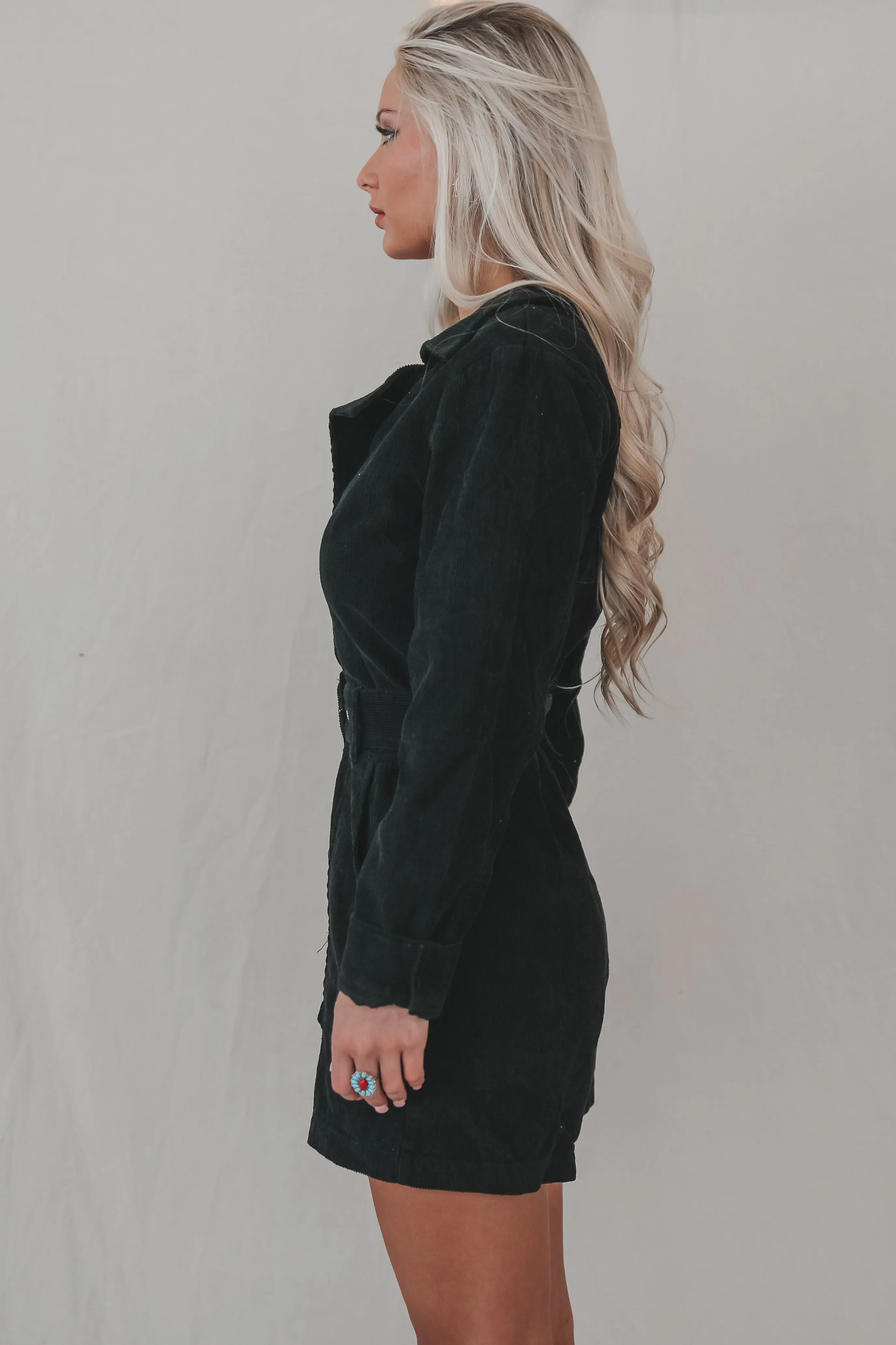 DEAL Calling From Colder Weather Corduroy Belted Rompers