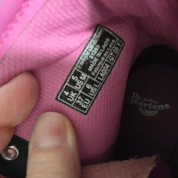 Dr. Martens Pink Boots, Youth 6