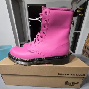 Dr. Martens Pink Boots, Youth 6
