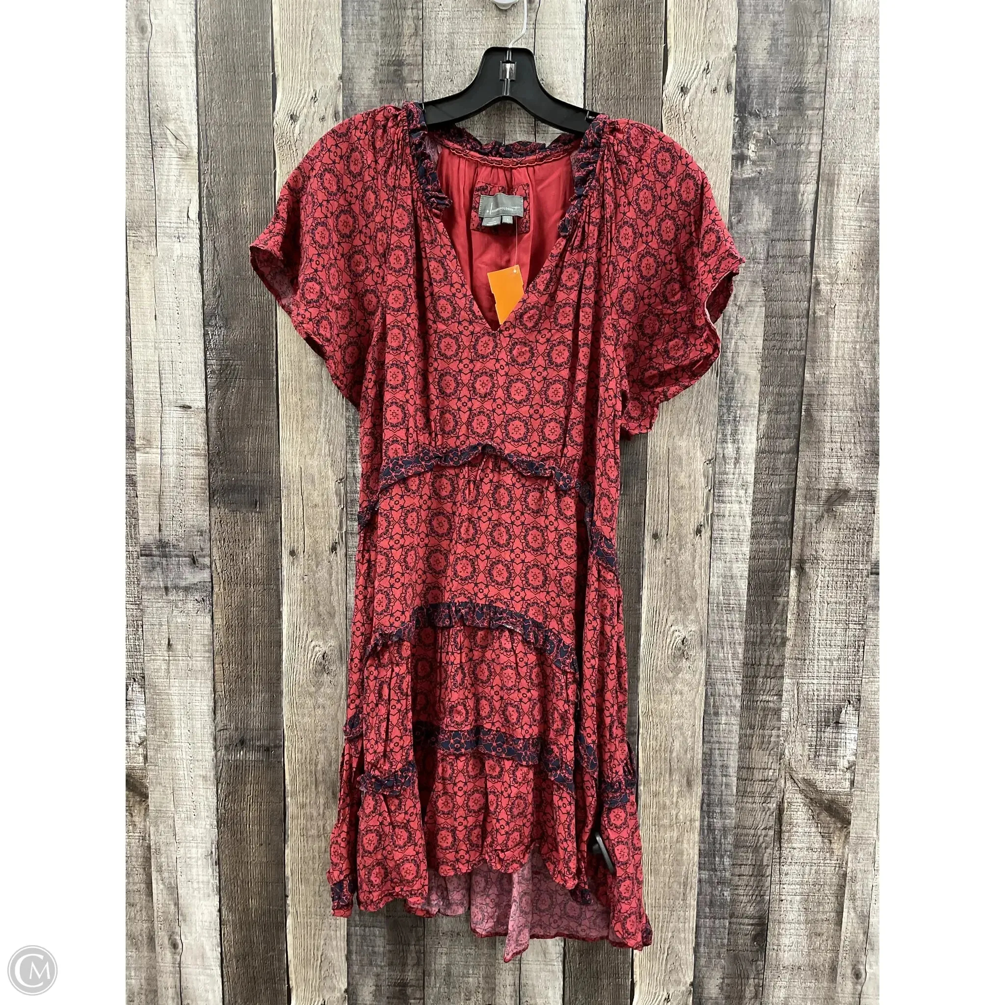 Dress Casual Short By Anthropologie In Red, Size: S