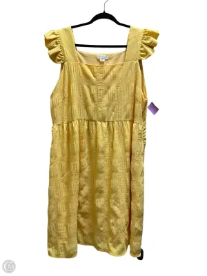 Dress Casual Short By Chicsoul In Yellow, Size: 1x