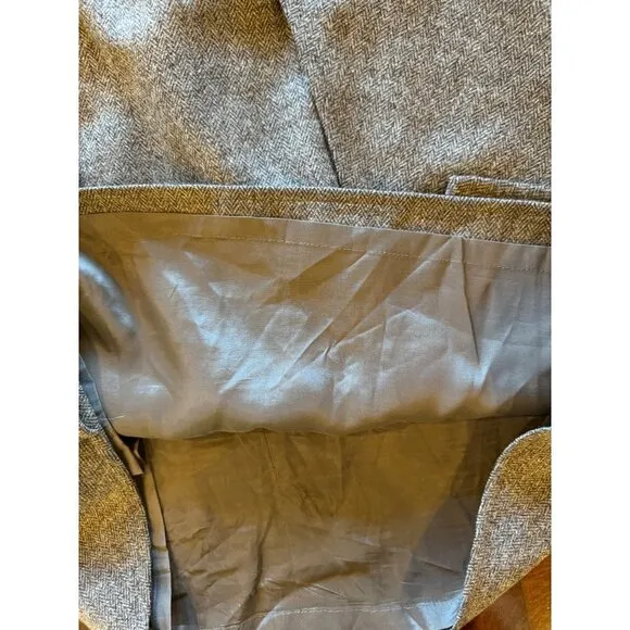 Escada Brown Gray Wool Blend Pocket Panel Front A Line Mini Skirt Size S